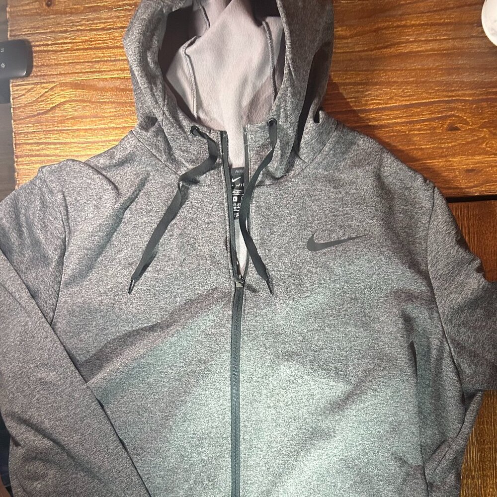 Nike Dri-FIT Full Zip Hoodie XL Tall – Gray Heather Performance Sweatshirt
